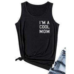 Fashion Round neck Sleeveless Word print T-Shirts