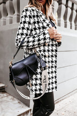Fashion Street Plaid Turn-back Collar Outerwear