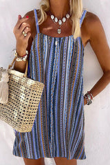 Fashion Striped Backless Spaghetti Strap Princess Dresses Vacation Dresses
