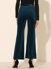 Tie Side Flare Leg Sports Pants