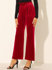 Tie Side Flare Leg Sports Pants