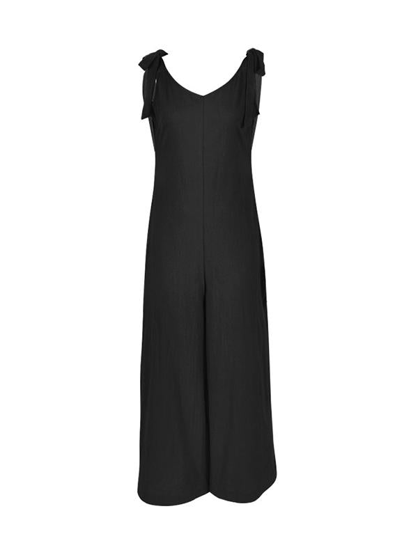 Fashion Woman Tie Loose Jumpsuits