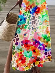 Sweet Cotton-Blend Colorful Dresses Maxi Dresses