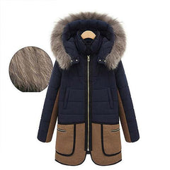 Free Shipping Slim Hoodie Thick Cotton Padded Long Coat Outerwear