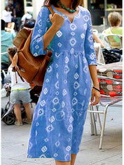 Half Sleeve V Neck Dresses summer maxi dresses for women