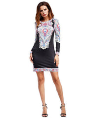 Floral Printed Split-Side Mini Dress