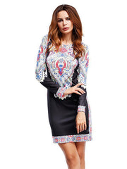 Floral Printed Split-Side Mini Dress