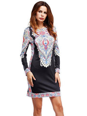 Floral Printed Split-Side Mini Dress