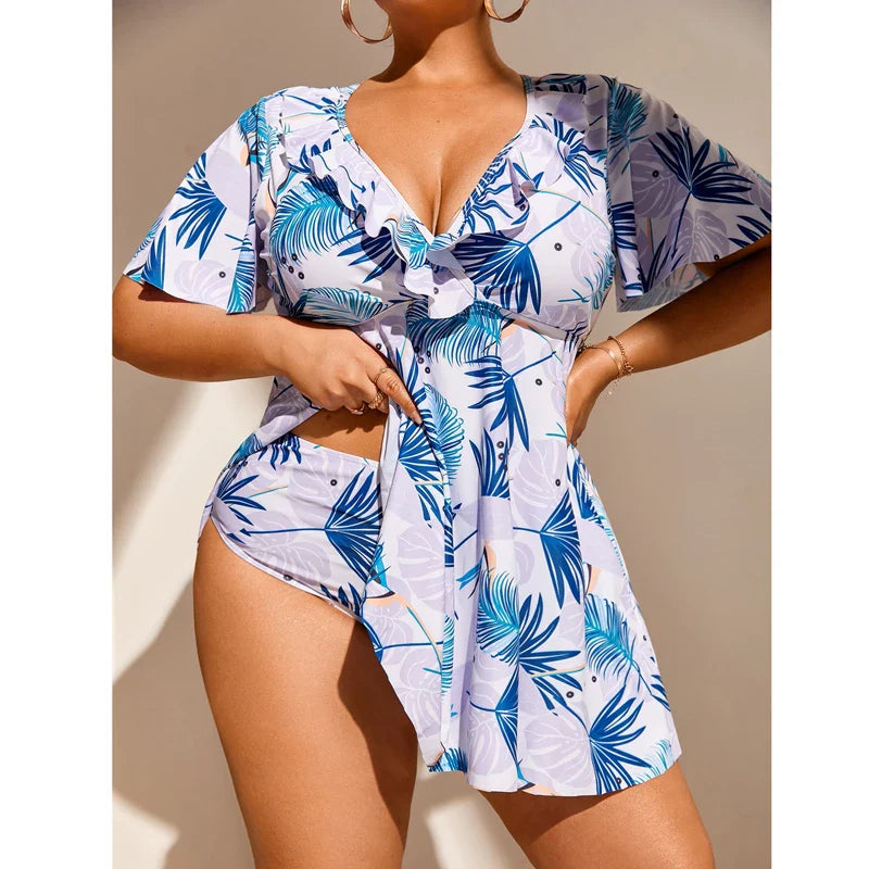 New 8XL 's Bathing Suit Plus Size Swimsuit