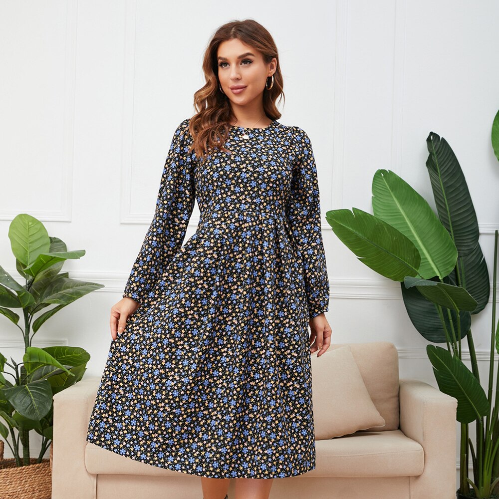 Causal All Match Floral Dress