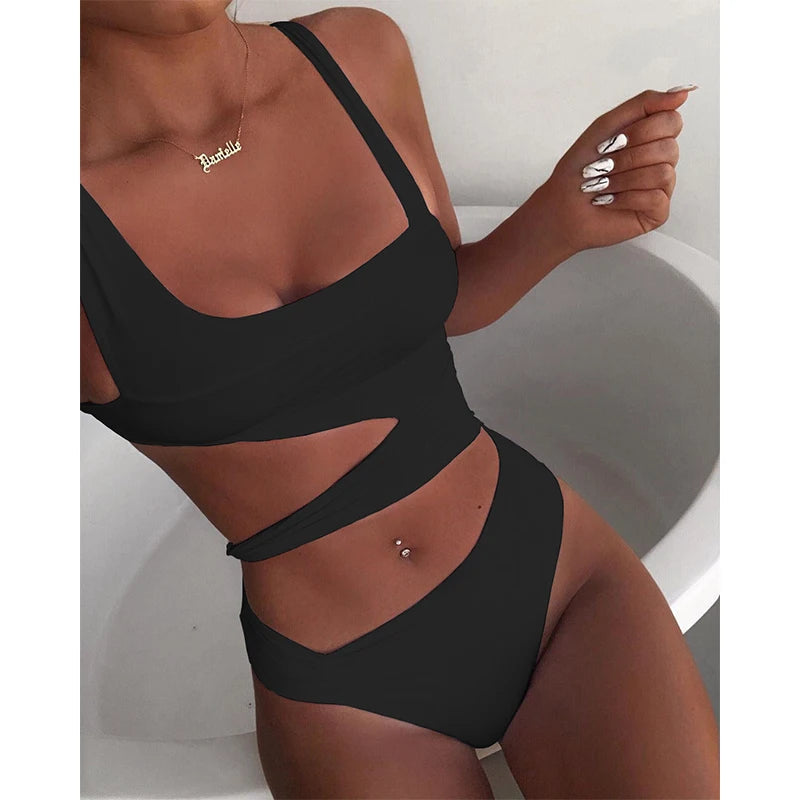 Push-Up One-Piece Bathing Suits Basic Swimsuit