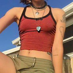 Contrast Color Cami Top