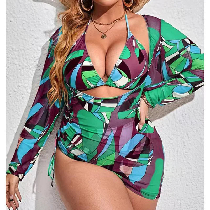 Swim Clothing Mujer 4XL Bathing Suit Plus Size Swimsuit