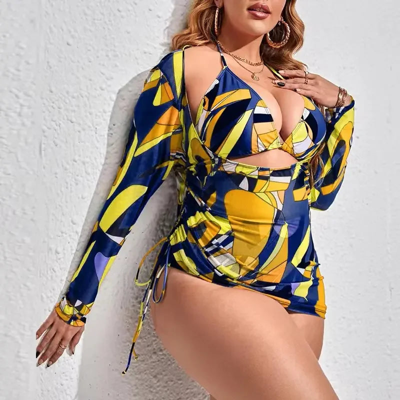 Swim Clothing Mujer 4XL Bathing Suit Plus Size Swimsuit