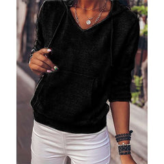 Stylish Pure Long sleeve Knit Hoodies Sweatshirts