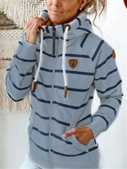 Fashion Stripe Long sleeve Hoodies Sweatshirts