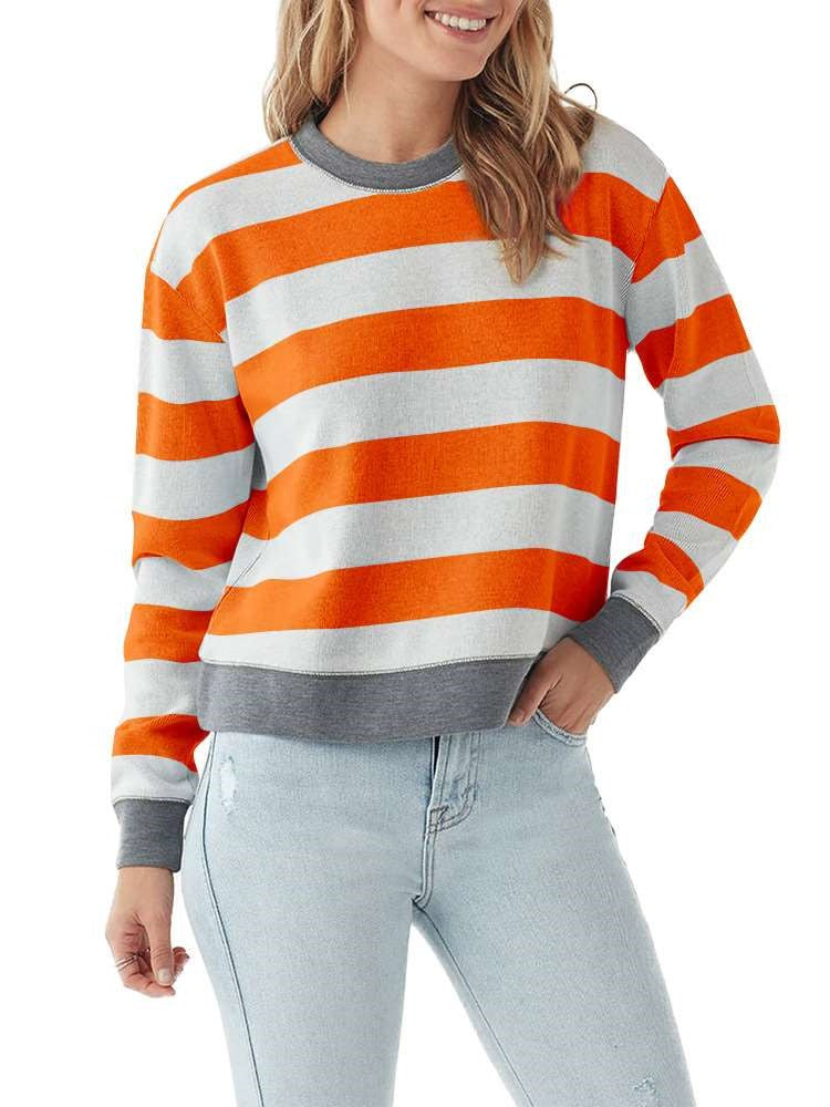 Stylish Stripe Round neck Long sleeve T-Shirts