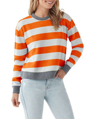Stylish Stripe Round neck Long sleeve T-Shirts