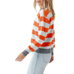 Stylish Stripe Round neck Long sleeve T-Shirts