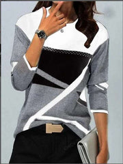 Stylish Gored Round neck Long sleeve Sweaters
