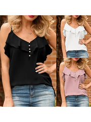 Sweet women sleeveless strap vests