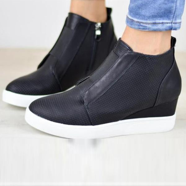 Leisure inside high single shoes elastic large size sneakers