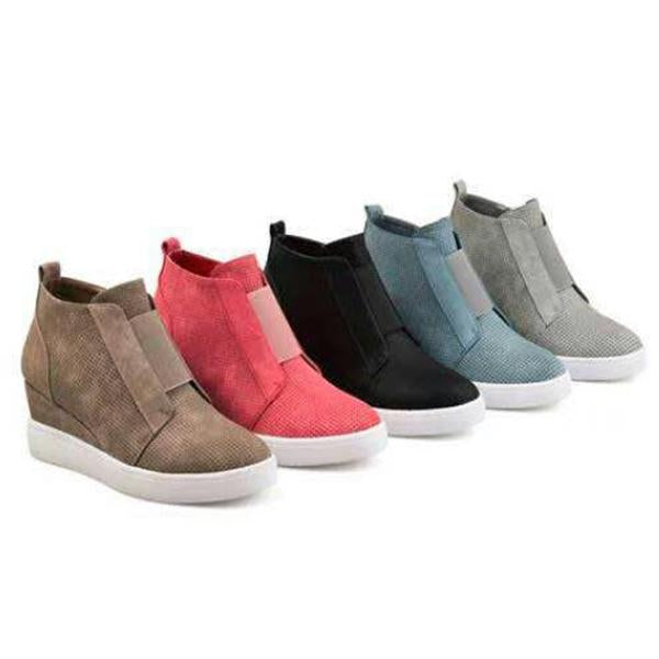 Leisure inside high single shoes elastic large size sneakers