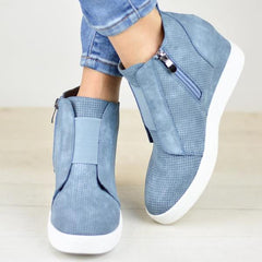 Leisure inside high single shoes elastic large size sneakers