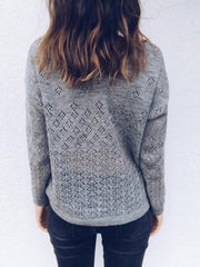 Two Way Pierced Long Sleeve Autumn Sweater Cardigans