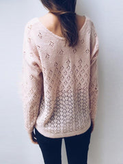 Two Way Pierced Long Sleeve Autumn Sweater Cardigans