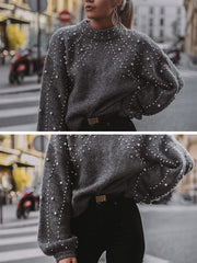 Top Quality Thick Round Neck Loose Chic Woman Fashion Sweater