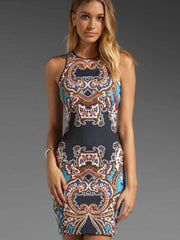 Fashion Round neck Sleeveless Bodycon Dresses