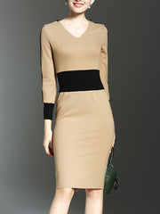 Two Way Color Block Bodycon Dress