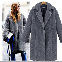 Thick Woolen Coats Blends Jackets Slim Casual Overcoat