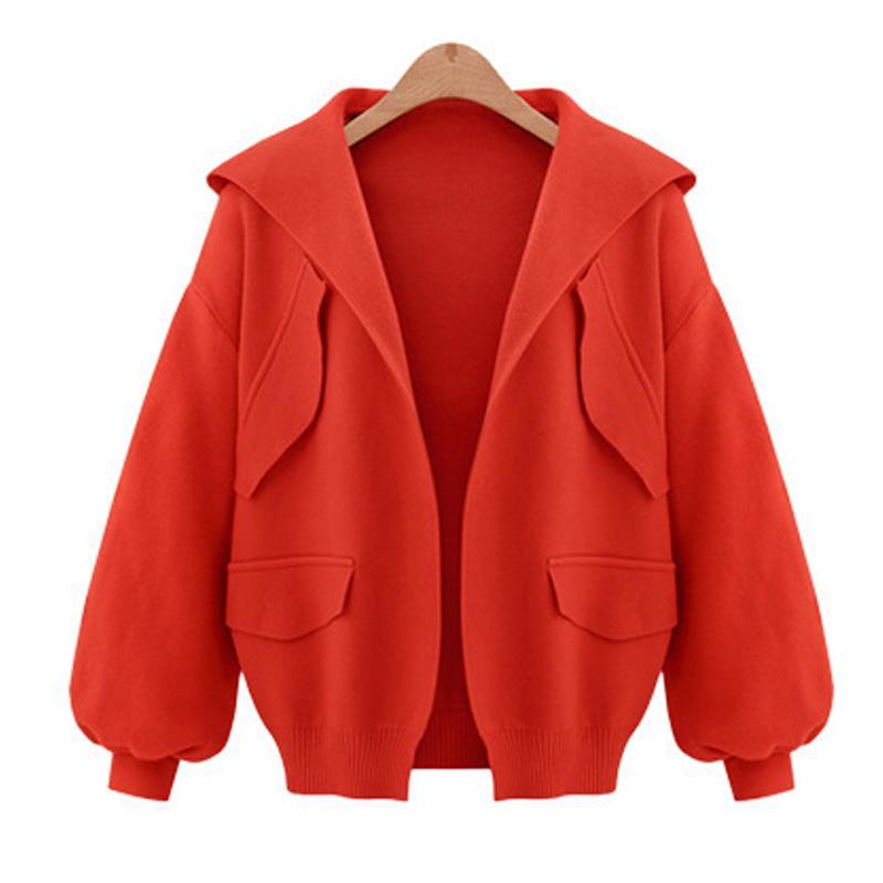 Hooded Simple Fashion Cardigan Coat