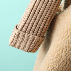 Hooded Loose Coat Thick Cashmere Outwear