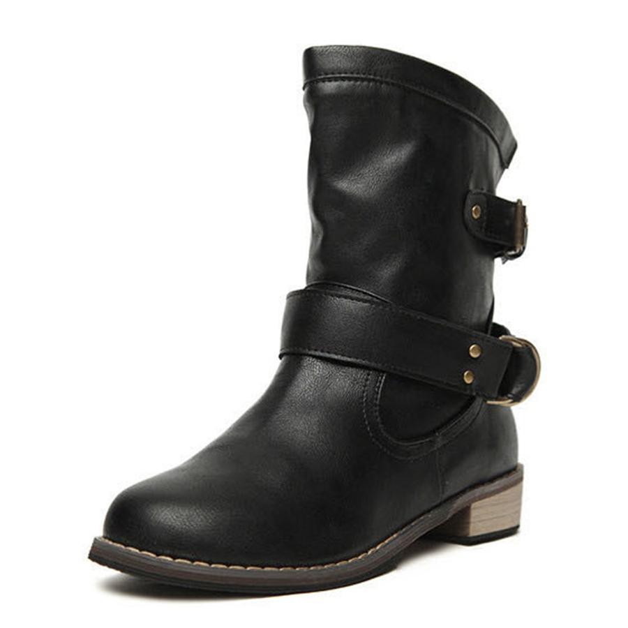 Flat  Round Toe Flat Boots