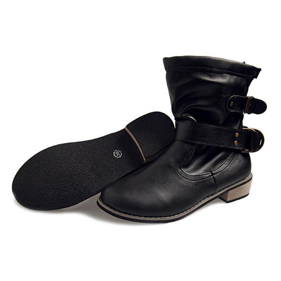 Flat  Round Toe Flat Boots