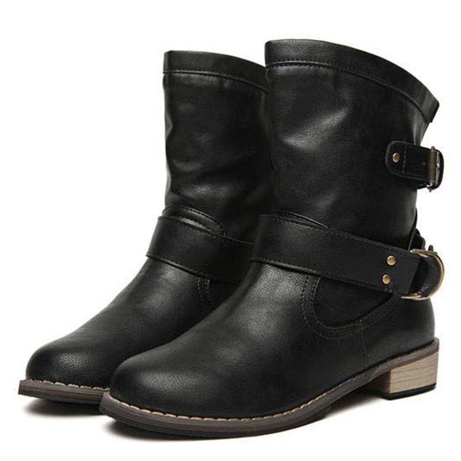 Flat  Round Toe Flat Boots