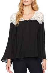 Lace Patchwork Oversized  Blouse