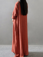 Sweet Heart  Patch Pocket  Plain Maxi Dress