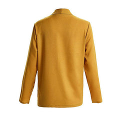 Lapel Plain Long Sleeve Fashion Blazers