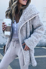 Hooded  Plain Basic Outerwear