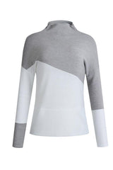 High Neck  Patchwork Sweaters