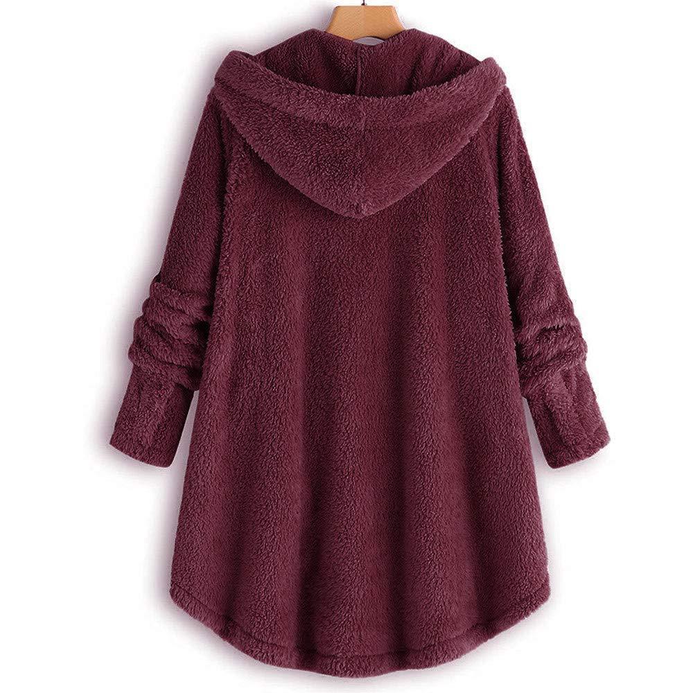 Hooded Long Sleeve Button Asymmetrical Hem Coats