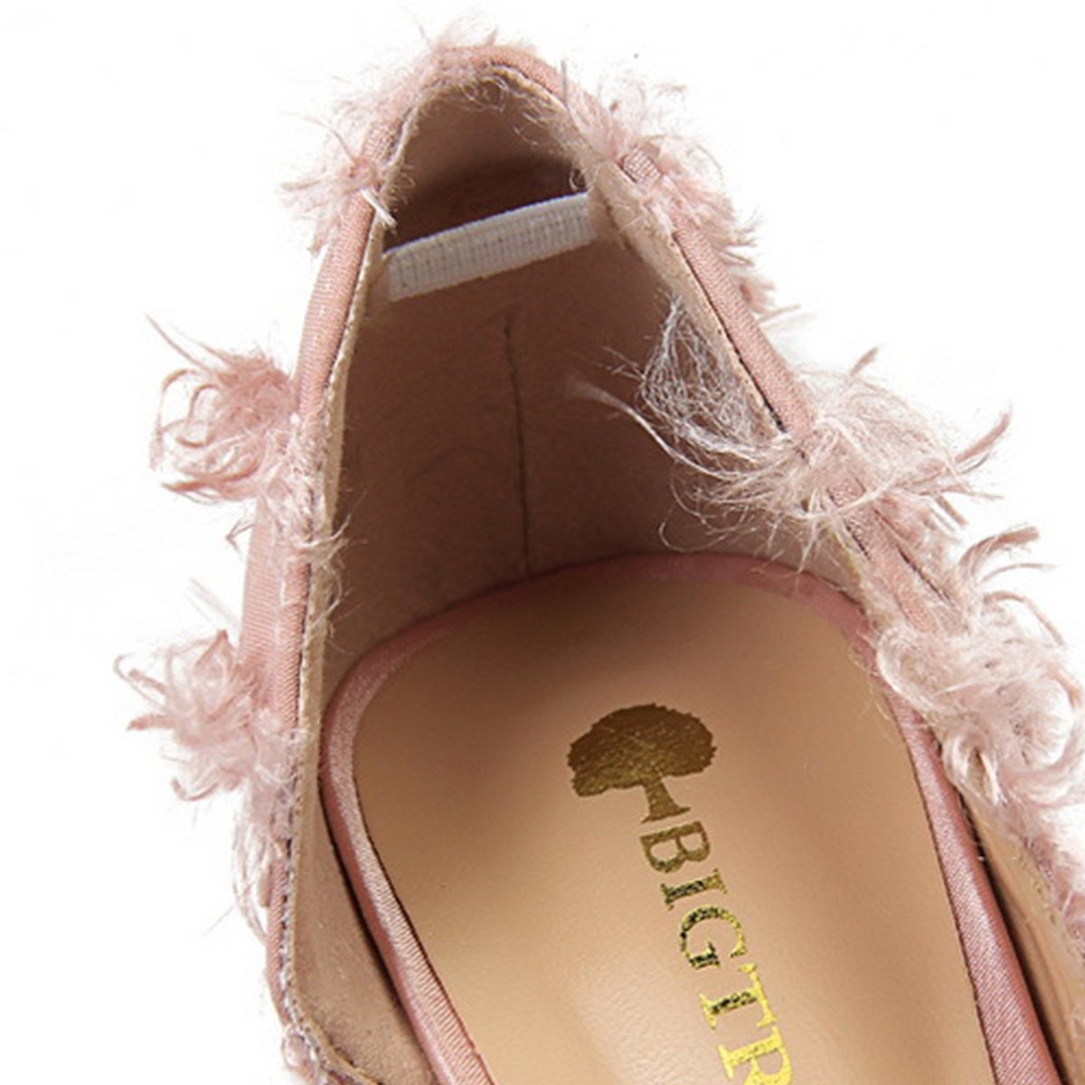 Three Colors Beautiful Elegant Feathers Woman Pumps