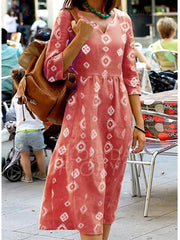 Half Sleeve V Neck Dresses summer maxi dresses for women