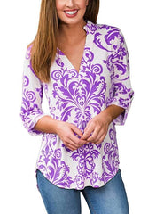 Floral V neck T-Shirts