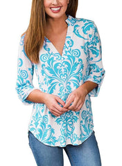 Floral V neck T-Shirts