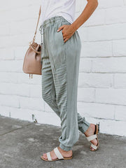 Too Legit Lightweight Pocketed Piped Joggers Long Pants